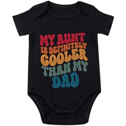 listery Aunt Cool Than Dad Baby Boy Clothes infant Unisex Funny Baby Girl Baby Bodysuit 0-12 months