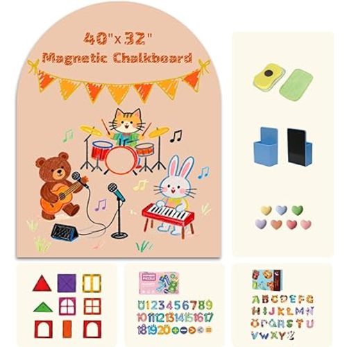 Magnetic Arch Wall Decal for Kids 40"x32" Upgraded Magnet Wall