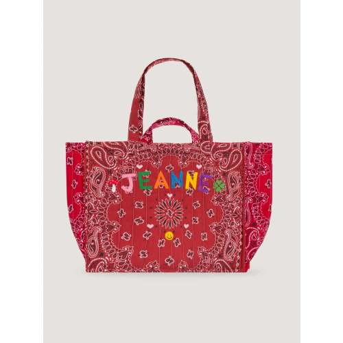 Large personalized tote bag for women - Large embroidery