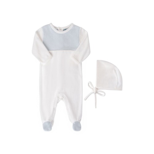 Chevron Footie & Hat Set, 0-3M