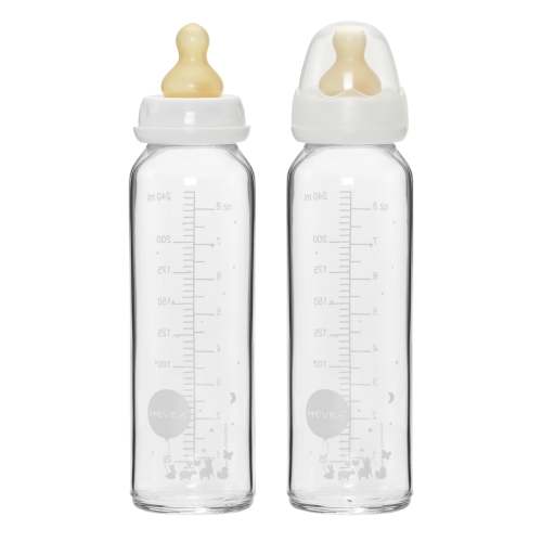 Standard Neck Baby Glass Bottles 240ml/8oz Two-Pack - 240ml/8oz