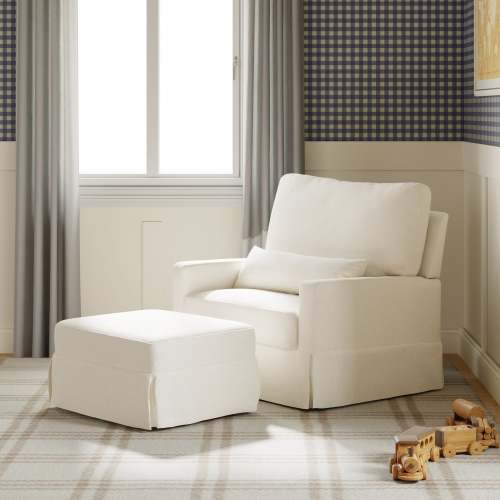 Namesake Crawford Pillowback Chair and a Half Comfort Swivel Glider