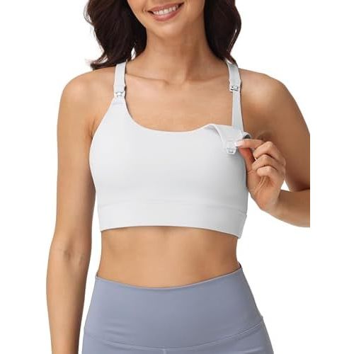 Nursing Bras for Breastfeeding Maternity Sports Bra Wireless Y-Back Tank Top Pregnancy Workout Yoga Bra