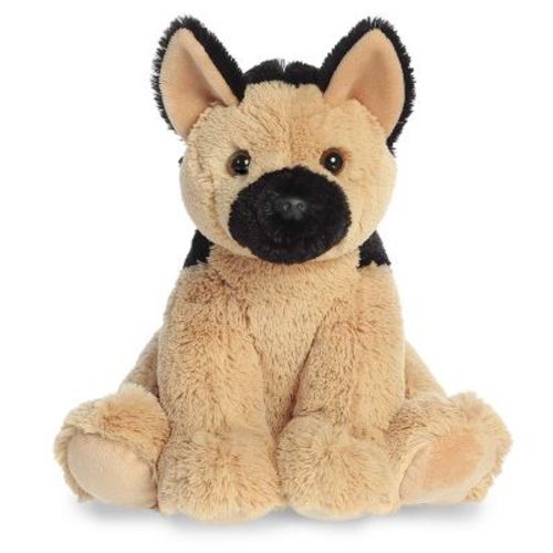 Aurora Medium German Shepherd Cuddly Stuffed Animal Brown 10.5"
