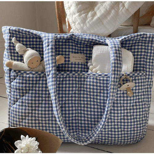 Organic cotton diaper bag - Gingham collection
