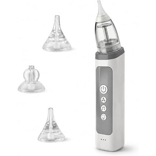 Electric Nasal Aspirator for Baby & Toddler, 3 Adjustable Suction Levels with Soothing Light & Music for Gentle Nasal Care