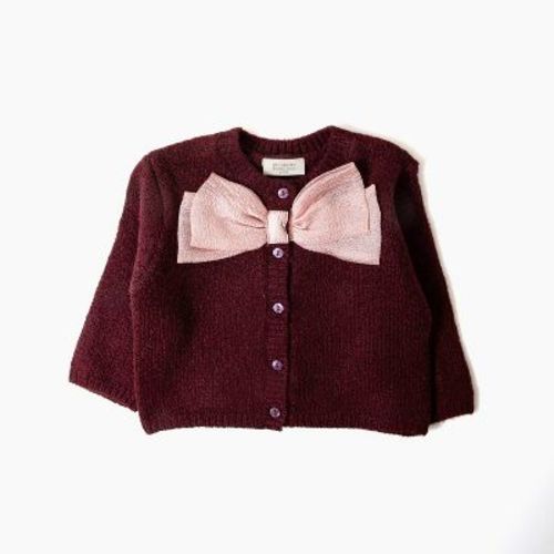 Picolette by Olivia Culpo Baby Girls' bow Cardigan Sweater - Pink Newborn