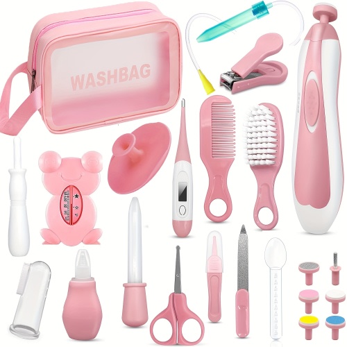 24-in-1 Baby Healthcare & Grooming Kit with Electric Nail Trimmer - Newborn Nursery Essentials, All-in-One & Haircut Tools Suitable for Newborn, Infant, Boys & Girls ()