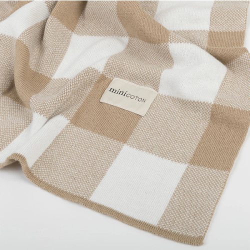LUCA Blanket Beige + White · Minicoton