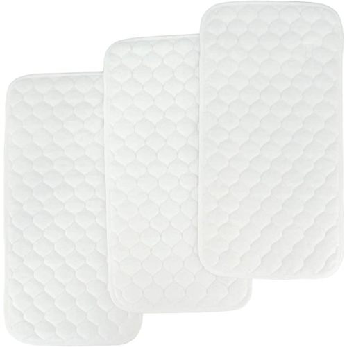 BlueSnail Quilted Thicker Waterproof Changing Pad Liners,3 Count(Snow White 13” x 27”)