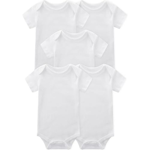 Unisex Baby 5-pack Onesie Bodysuits Baby Boy Clothes Short Sleeve