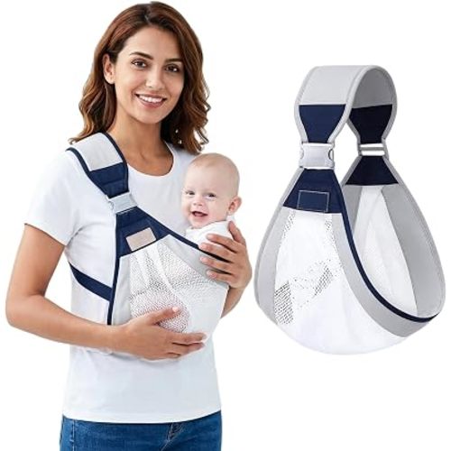 4-in-1 Breathable Carrier, Front/Back/Facing in/Out – Hands-Free Comfort, Carrier Hip Seat, Adjustable Shoulder Straps,Portable,Lightweight,Non-Slip Hip Seat,Easy to Use,Safety，Grey#A