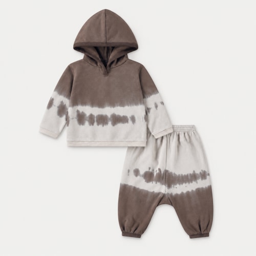 Fleece Dip Dye Hoodie Loungewear Set