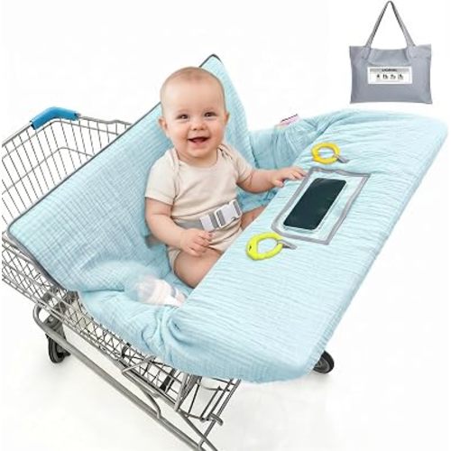 Muslin Shopping Cart Cover for Baby Soft Breathable Full Coverage