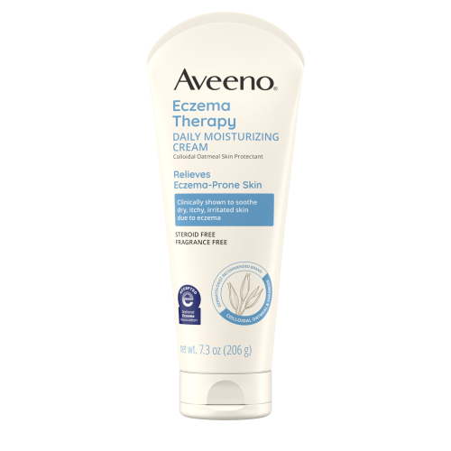 Aveeno Eczema Therapy Daily Moisturizing Body Lotion, Fragrance-Free Cream, 7.3 oz HSA/FSA Eligible
