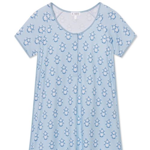 LAKE | Women | Pima Cotton Pajamas | Hydrangea Maternity Nightgown