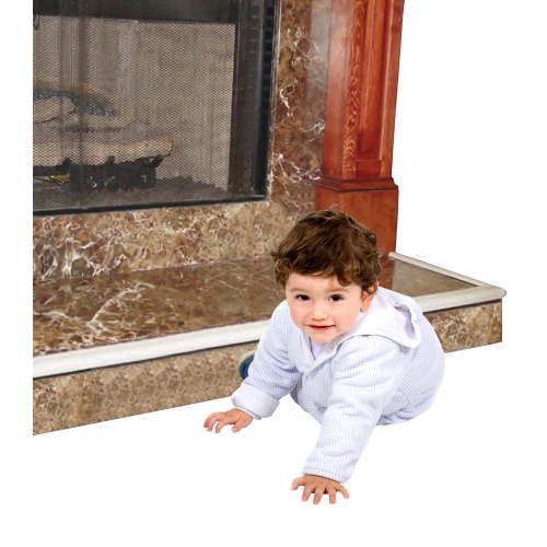 KidKusion Foam Rubber Hearth Guard for Fireplace Hearth, 1 CT, 8.83 ft, Taupe, Toddler