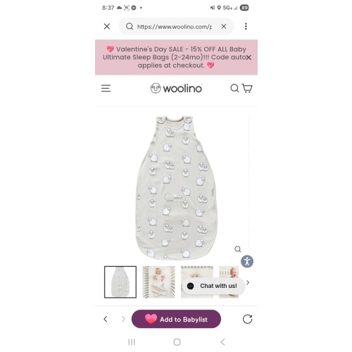 4 Season® Ultimate Baby Sleep Bag, Merino Wool & Organic Cotton, Sage