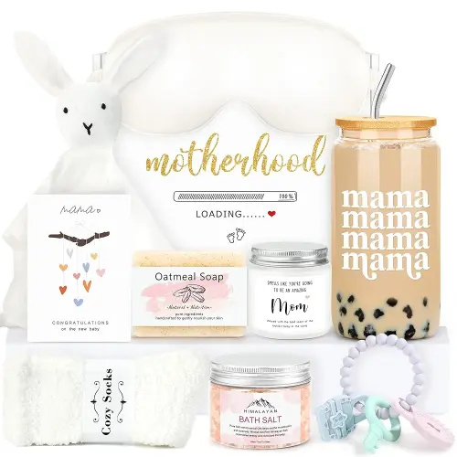 New Mom Care Package After Baby New Mom Gift Basket New Mom Gifts for Women After Birth Postpartum Gifts for Mom Baby Shower Gifts for Mom Cool Gifts for New Mom First Time Mom Gifts New Mom Gift Set