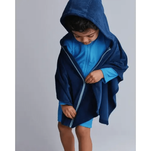 Toddler French-Terry Hooded Poncho Towel - Navy - Otter Avenue | Carter's