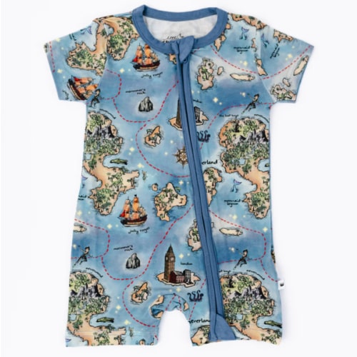 Neverland Map Shortie Romper – Little Crowns & Capes