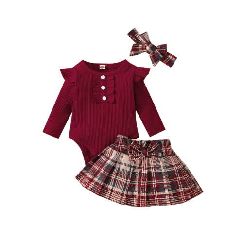 Lieserram Toddler Baby Girl Fall Winter Clothes 3 6 9 12 18 Months Sweater Tops+high Waist A Line Mini Skirts 2Pcs Dress Outfits