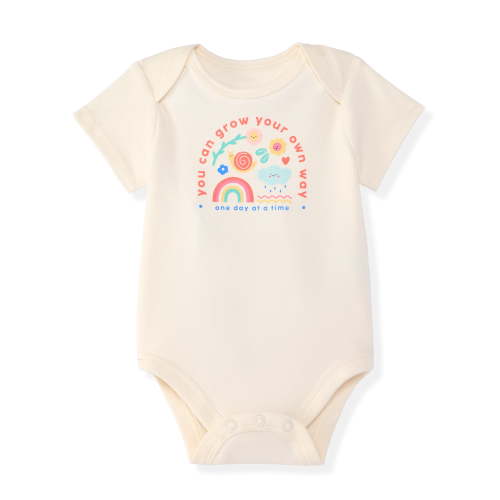 Garanimals Newborn & Baby Girl Cotton Lap-Shoulder Short-Sleeve Bodysuit, Sizes 0–24M