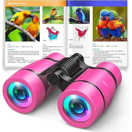 Toys for 3-7 Year Old Girls: LET'S GO! Binoculars for Kids Bird Watching|Camping|Hiking 3 4 5 6 7 8 Year Old Girl Boy Birthday Gifts Outdoor Toy for Kid Ages 4-6 Toddler Gift Stuffers