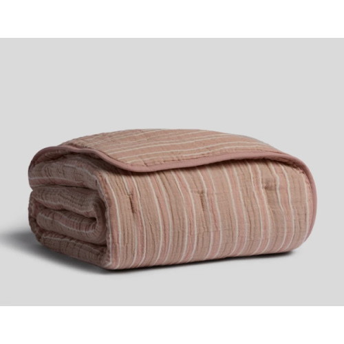 Organic Cloud Cotton Stripe Toddler Quilt (Adobe and Clay) – Parachute Home