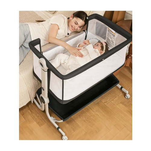 Babyeap 3 in 1 Baby Bassinet,Baby Basinet Bedside Sleeper, Standalone Baby Crib,6 Height Adjustable Portable Crib for Newborn
