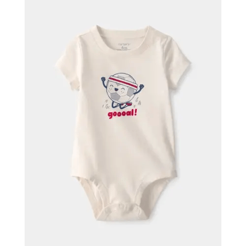 Baby Soccer Ball Graphic Bodysuit - Ivory | Carter's