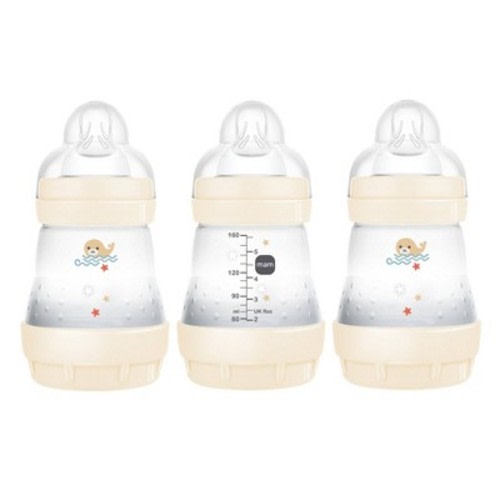 MAM Easy Start Anti-Colic Baby Bottle - 0+ Months - 5oz/3pk - Shell