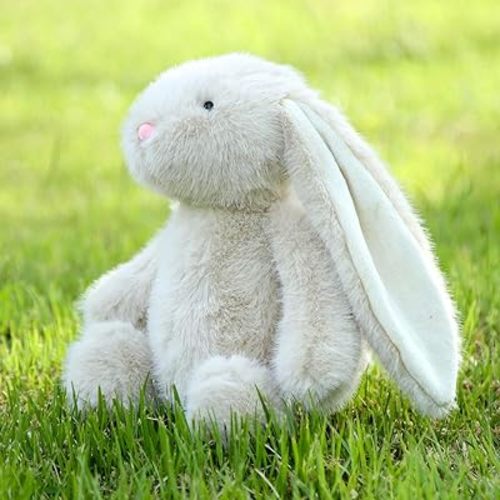 2Lbs Stuffed Animal Bunny, 16" Weighted Stuffed Animals Rabbit, Heatable and Coolable Plushies, White Pink Brown Green and Purple Available