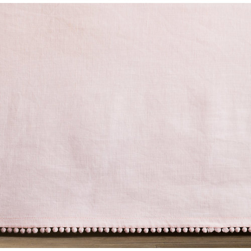 Petite Pom-Pom Linen-Cotton Crib Skirt | RH Baby & Child