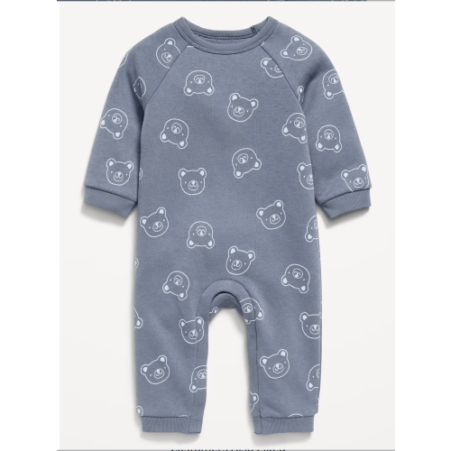 Printed Long-Sleeve Fleece One-Piece for Baby
