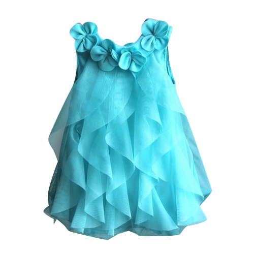 Mercatoo Newborn Infant Baby Girls Spring Summer Solid Flower Ruffle Sleeveless Princess Dress Dress Up Games for Girls
