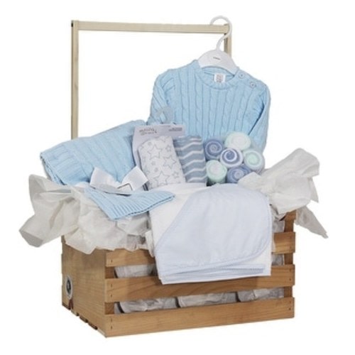 20 Piece Baby Boys Shower Wardrobe Gift Crate