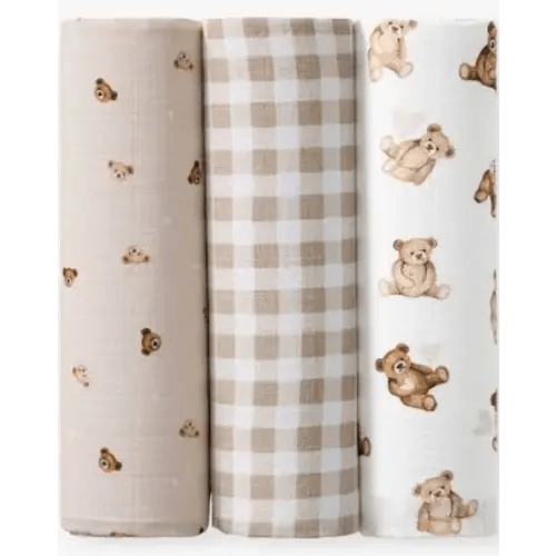 teddy bear muslin swaddle - Google Search