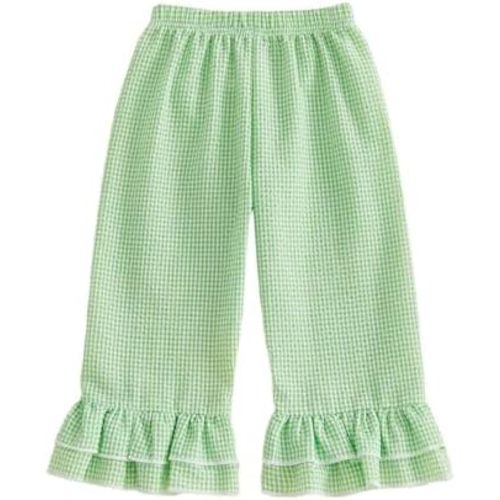 Toddler Baby Girl Seersucker Plaid Pants Casual Joggers Trousers Spring Summer Fall Winter Gingham Long Pants