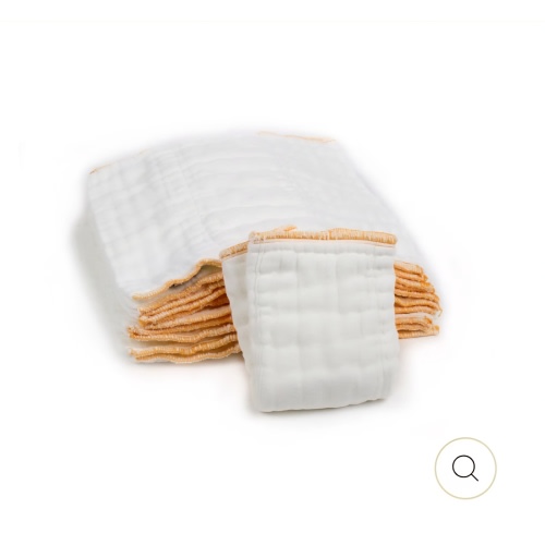 Cloth-eez Prefold Diapers - White cotton, Intermediate size