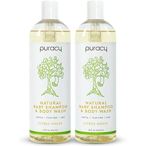 Puracy Baby Shampoo & Body Wash (2-Pack) - Natural, Fragrance-Free Baby Body Wash For Sensitive Skin - Two 16oz Bottles of Plant-Based Baby Wash And Shampoo For Daily Use