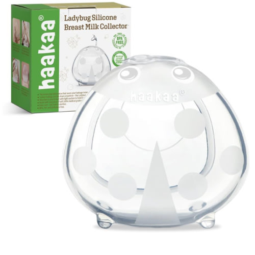 haakaa Ladybug Milk Collector Breast Milk Saver Breast Shell for Breastfeeding, Collect Breastmilk Leaks, Skin-Friendly and Easy to Wear (1.4oz/40ml,1PC)