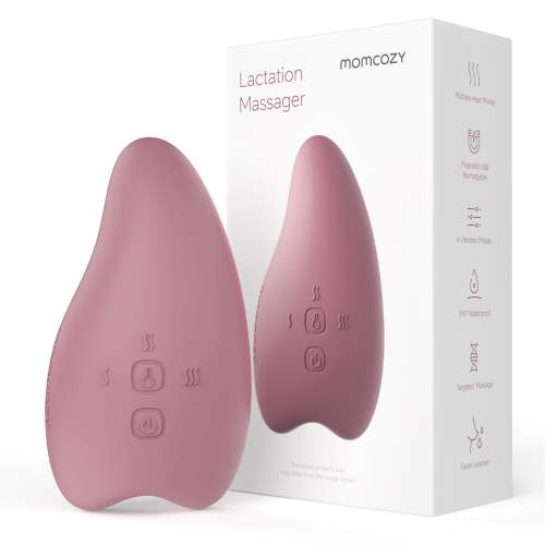 Momcozy Lactation Massager for Breastfeeding, Heat & Vibration, Used with Various Breast Pump, Nursing Pumping Bra