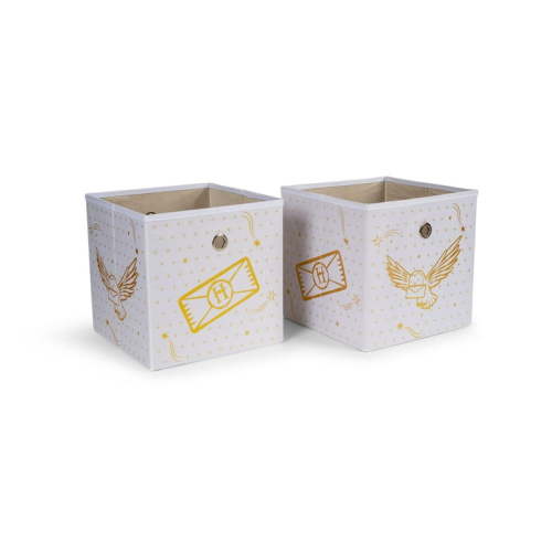Harry Potter Hedwig 11-Inch Storage Bin Cube Organizers | Set of 2