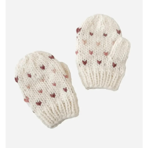 Hearts Knit Mittens