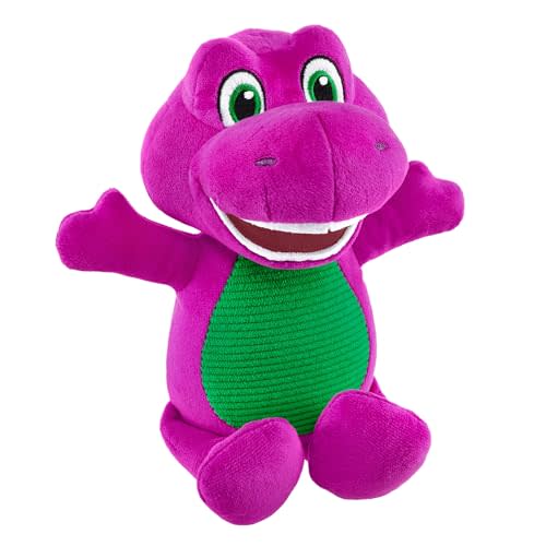 Barney’s World Toddler Toy 8-Inch Barney Plush Dinosaur Character for Preschool Pretend Play Kids Ages 2+ Years