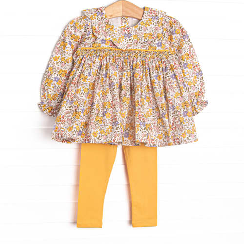 Many a Mums Smocked Legging Set, Yellow – Stitchy Fish