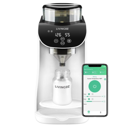 LivingEZ Smart Formula Pro- App Controled WiFi Baby Formula Dispenser Machine- Automatic Baby Formula Maker Bottle Milk Mixer Powder Blender for Similac Enfamil and More