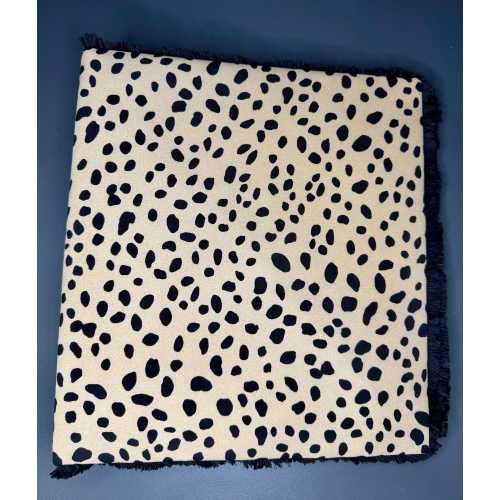 Handmade Leopard Print Photo Album | Dalmatian Spotted Memory Book | Fringe Scrapbook Binder