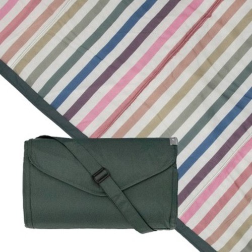 Little Unicorn 5' x 7' Outdoor Blanket - Chroma Rugby Stripe: Stripe Pattern, Picnic Blanket, 4.3 lbs